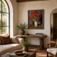 Jarrón con Amapolas Rojas — Casa mediterránea