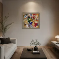 Cuadro con centro verde. — Interior de museo
