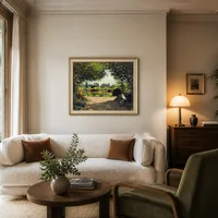 Adolphe Monet leyendo en el jardín — Hotel boutique