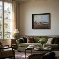Campos de flores y molinos de viento cerca de Leiden — Apartamento parisino