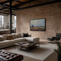 Campos de flores y molinos de viento cerca de Leiden — Loft moderno