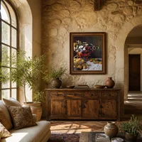 Flores y frutas — Villa italiana