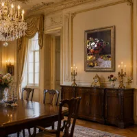 Flores y frutas — Comedor de château