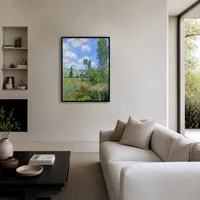 Carril en los campos de amapolas, Ile Saint-Martin — Residencia contemporánea