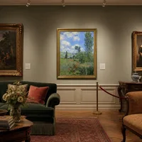 Carril en los campos de amapolas, Ile Saint-Martin — Interior de museo