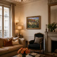 Ciruelos en flor en Vetheuil — Apartamento parisino