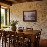 Río deshielo cerca de Vetheuil — Villa italiana