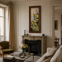Jarrón de dalias — Apartamento parisino