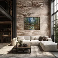 Puente y estanque de nenúfares — Loft moderno