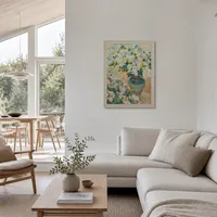 Azaleas blancas en una olla — Casa escandinava