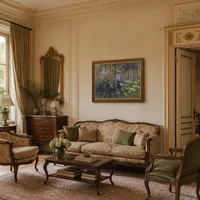 Mujer con sombrilla en el jardín de Argenteuil — Villa italiana