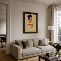 Autorretrato con las manos en el pecho — Apartamento parisino