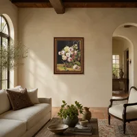 Ramo de rosas en la ventana  — Villa italiana
