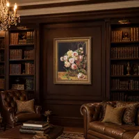 Ramo de rosas en la ventana  — Biblioteca clásica