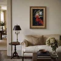 La mujer de rojo — Villa italiana