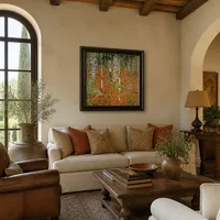 Cortijo con abedules — Villa italiana