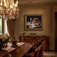 Naturaleza muerta con libros asícomo vela  — Comedor de château