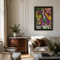 Mujer con un abrigo morado  — Apartamento parisino