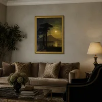 La Bahía de Nápoles en una noche de luna. Vesubio — Hotel boutique