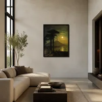 La Bahía de Nápoles en una noche de luna. Vesubio — Loft moderno