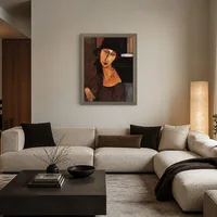 Jeanne Hebuterne con sombrero y collar — Residencia contemporánea