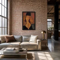 Retrato de Jeanne Hebuterne con un gran sombrero — Loft moderno