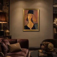 Retrato de Jeanne Hebuterne con un gran sombrero — Hotel boutique