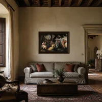 Minerva con las musas — Villa italiana