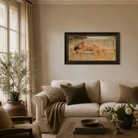Chica con cortinas amarillas — Villa italiana