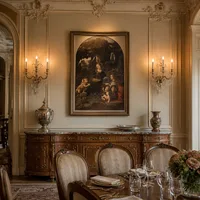 La Virgen de las Rocas — Comedor de château