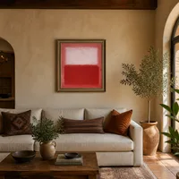 Blanco sobre rojo — Casa mediterránea