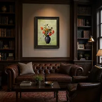 Anémonas y amapolas en un jarrón. — Biblioteca clásica
