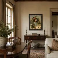 Rosas y jazmines en un jarrón de Delft — Villa italiana