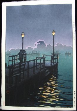 Muelle de Otaru, puerto de noche Muelle de Otaru, puerto de noche