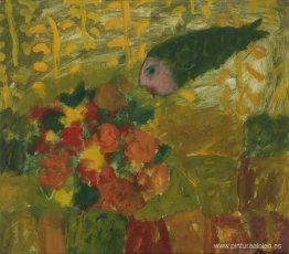 Pescado sobre flores Pescado sobre flores