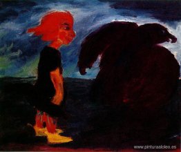 Niño y pájaro grande Niño y pájaro grande