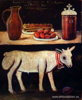 Cordero de Pascua en la mesa de Pascua Cordero de Pascua en la mesa de Pascua