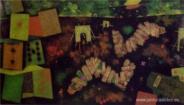 Para los caídos - Panel central: El castillo de naipes Para los caídos - Panel central: El castillo de naipes