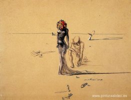 Mujer con cabeza de flor Mujer con cabeza de flor