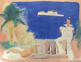 Composición con Marinero y Sirena Composición con Marinero y Sirena