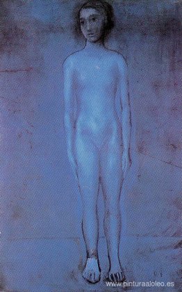 Joven de pie desnuda Joven de pie desnuda