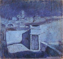 Los tejados de Barcelona a la luz de la luna Los tejados de Barcelona a la luz de la luna