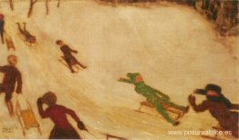 Niños en trineo Niños en trineo