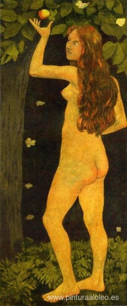 Eva recogiendo la manzana Eva recogiendo la manzana