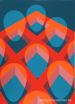 Sin título - Caras en una cuadrícula (rojo y azul) Sin título - Caras en una cuadrícula (rojo y azul)