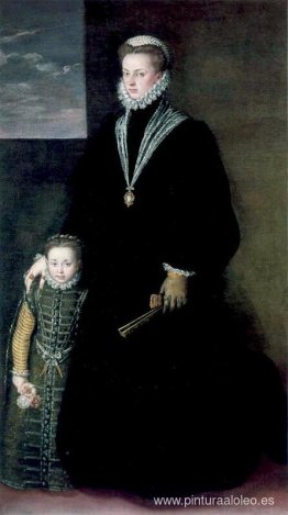 Retrato de Juana de Austria con una joven Retrato de Juana de Austria con una joven