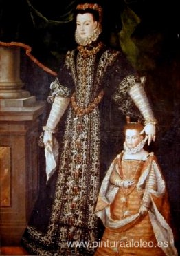 Retrato de Diane d'Andouins y su hija. Retrato de Diane d'Andouins y su hija.