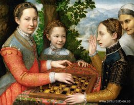 Lucía, Minerva y Europa Anguissola jugando al ajedrez Lucía, Minerva y Europa Anguissola jugando al ajedrez