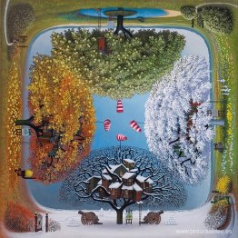 Calendario de manzana Calendario de manzana