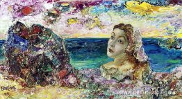 Retrato surrealista de Marusia junto al mar. Retrato surrealista de Marusia junto al mar.